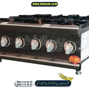 Gas stove with 6 burners, industrial kitchen restaurant, APW design
